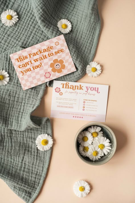 Thankful Message, Y2k Business, Summer Plant, Thank You Template, Cute Thank You Cards, Etsy Branding, Thank You Card Design, Thank You Customers, Business Thank You Cards