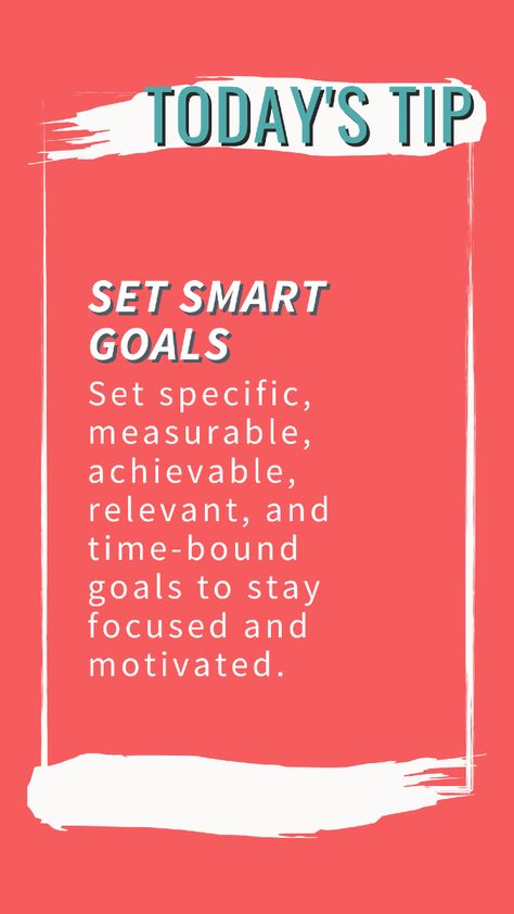 Tuesday Tips, Smart Goal Setting, Today Tips, Tip Tuesday, Smart Goals, Work Life, Stay Focused, Goal Setting, Tools