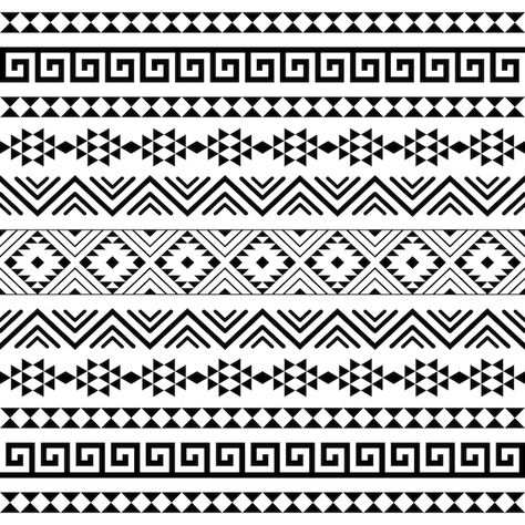 Vector patrón geométrico inconsútil trib... | Premium Vector #Freepik #vector #maya #cultura-azteca #azteca #tribu Aztec Design Pattern, Mexico Pattern, Wallpaper Card, Seamless Geometric Pattern, Maya Art, Native Crafts, Dobby Weave, American Pattern, Aztec Art