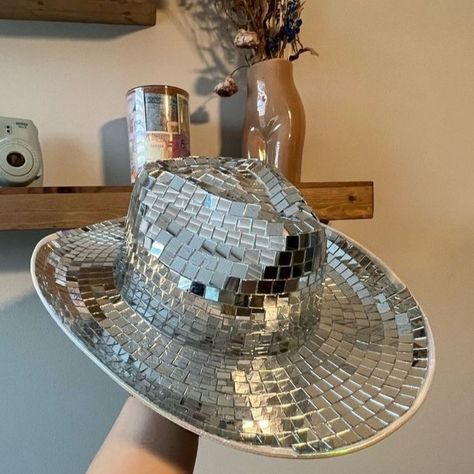 taylor swift debut album by taylor swift | taylor swift debut | taylor swift | taylor swift album aesthetic | taylorcore Diy Disco Ball Cowboy Hat, Disco Hat Diy, Diy Disco Cowboy Hat, Disco Ball Hat Diy, Mirror Ball Cowboy Hat, Diy Disco Cowgirl Hat, Disco Ball Party Outfit, Mirrorball Cowboy Hat, Disco Ball Headband