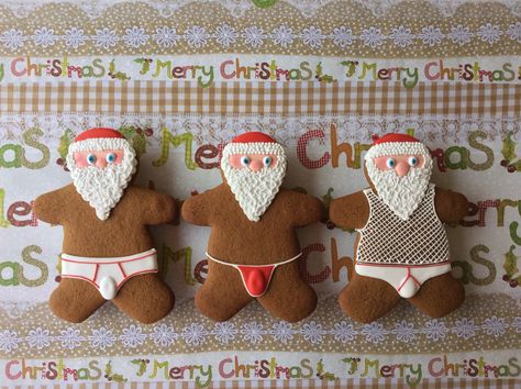 Gingerbread Cookies Decorated Ideas, Decorated Gingerbread Men Cookies, Funny Gingerbread Cookies, Sugar Cookie Gingerbread Man, Royal Icing Gingerbread Men, Gingerbeard Man Cookies, Gingerbread Cookies Decorated, Gingerbread Man Cookies, Winter Cookie