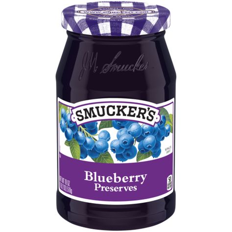 Cherry Preserves | Smucker's® Seedless Blackberry Jam, Blueberry Preserves, Making Peanut Butter, Cherry Preserves, Grape Jam, Peanut Butter Sandwich, Raspberry Fruit, America Food, Blackberry Jam