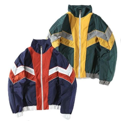 Vintage 90s Windbreaker https://shop.classicteenclothing.com/products/vintage-90s-windbreaker-by-white-market-1 90s Windbreaker, Winter Outwear, Oversized Streetwear, Look Retro, Retro Streetwear, Classic Jacket, Activewear Sets, Casual Jackets, Hip Hop Streetwear