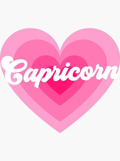 Pink Capricorn, Capricorn Logo, Content Challenge, Pink Heart Sticker, Alchemy Magic, Sticker Aesthetic, Love Astrology, Astrology And Horoscopes, Illustration Wall Art