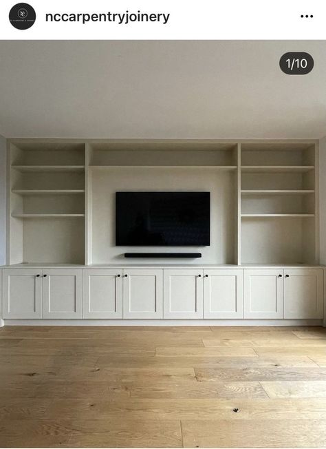 Wall Unit Ideas, Built In Tv Wall Unit, Tv Kastenwanden, Tv Wall Units, Built In Wall Units, Built In Entertainment Center, Feature Wall Living Room, Built In Shelves Living Room, Living Room Built Ins