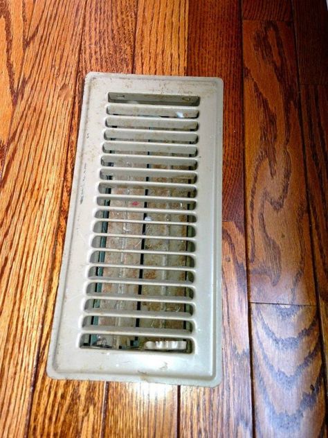 Vent Covers Diy, Hvac Cover, Air Return Vent Cover, Return Air Vent, Heat Registers, Floor Vent, Floor Vent Covers, Heat Vents, Hiding Ugly