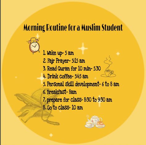 Daily routine Muslim student girl motivation quote morning refreshing inspiring Daily Routine Schedule Muslim, Winter Morning Routine, Daily Routine Schedule, Exam Tips, Routine Daily, Day Routine, Exams Tips, Muslim Girl, Winter Morning