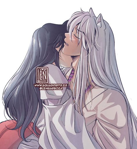 Inuyasha And Kikyo, Dark Iphone Backgrounds, Inuyasha Love, Inuyasha Fan Art, Kagome And Inuyasha, Dragon Rise, Best Anime Couples, Nerd Love, Hero Wallpaper