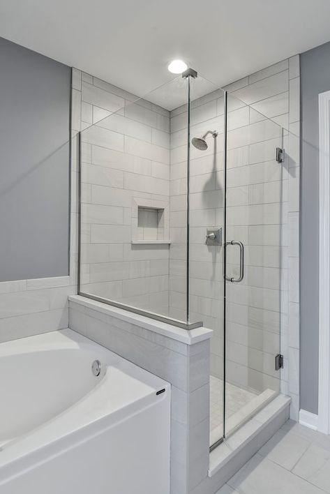 Shower Sizes: Your Guide to Designing the Perfect Shower | Home Remodeling Contractors | Sebring Design Build Shower Dimensions, Small Shower Remodel, Shower Sizes, White Bath, Bathroom Remodel Designs, Bathroom Remodel Shower, Bathroom Layout, Shower Remodel, Bathroom Remodel Master