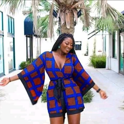 Shorts Ankara, Ankara Shorts, Kimono Ankara, Ankara Kimono, African Print Clothing, Short African Dresses, Ankara Gown, Ankara Fashion, African Wear Dresses