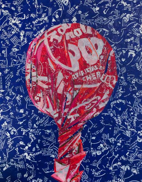 #tootsiepop made with Tootsie Pop Wrappers! 8" x 10" Framing it later this week. #recycledart, #recycle #reuse #candy #wrappers #fortworth #texas #artist #art Gum Wrapper Drawings, Sweet Wrapper Art, Candy Wrapper Collage, Pop Art Candy Wrappers Lesson, Tootsie Roll Aesthetic, Candy Wrapper Art, Candy Pop Art, Fortworth Texas, Recycled Material Art