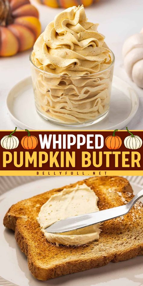 Spread the fall love with this Whipped Pumpkin Butter recipe! Made with just 5 ingredients, this condiment is perfect for muffins, pancakes, and cornbread. A must-try for delicious fall recipes and easy pumpkin recipes. Elevate your breakfast with ease! Delicious Fall Recipes, Easy Pumpkin Recipes, Pumpkin Spread, Pumpkin Pancakes Easy, Pumpkin Butter Recipe, Pumpkin Recipes Dinner, Whipped Pumpkin, Recipes Savory, Cinnamon Pumpkin