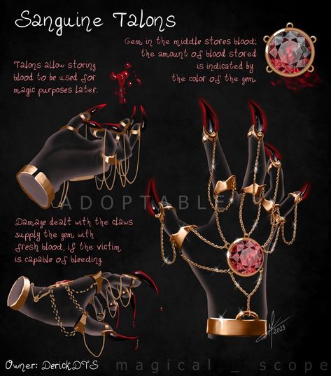 Blood Magic, Pretty Knives, Fantasy Props, Magic Design, Cool Swords, Dungeons And Dragons Homebrew, Arte Inspo, Fantasy Concept Art, Fashion Design Drawings