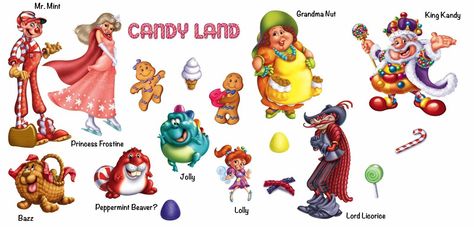 Candy Land Board Game Characters (Modern) Candyland Characters, Candy Land Characters, Candyland Games, Candyland Board Game, Hulk Character, Candy Land Birthday Party, Easter Event, Candyland Birthday, Candyland Party