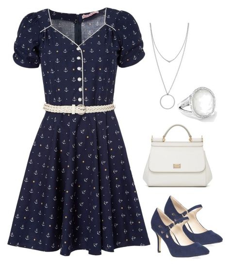 "March 26, 2017" by amanda-o-twomey ❤ liked on Polyvore featuring Trollied Dolly, Dorothy Perkins, Dolce&Gabbana, Botkier, Ippolita and vintage Kalamkari Blouse Designs, Anchor Dress, Tea Dresses, Kalamkari Blouse, Navy Anchor, 40s Fashion, House Of Fraser, 1940s Fashion, Tea Dress