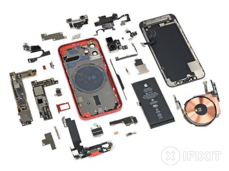 Apple iPhone 12 Mini Teardown ... #Apple #iPhone #iPhone12mini #smartphone #teardown Iphone Parts, Repair Guide, Surface Laptop, Apple Iphone 12, Diy Repair, Unique Wallpaper, Settings App, Apple Logo, Public Service