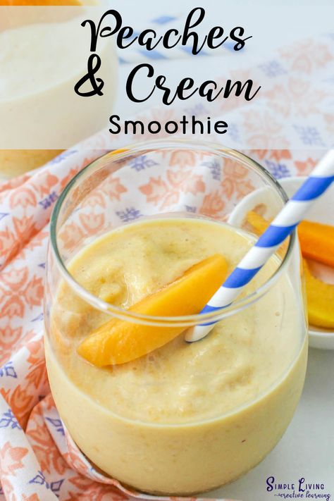 Smoothie Peach Recipes, Peaches And Cream Smoothie, Peach Pie Smoothie, Peach Oat Smoothie, Peach Breakfast Smoothie Healthy, Frozen Smoothie Packs, Papaya Smoothie, Green Juice Recipes, Creamy Smoothies