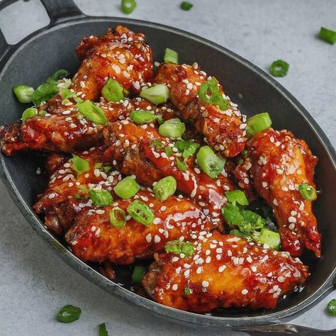 Honey Sriracha Glazed Chicken Wings Recipe - Instacart Honey Glazed Chicken Wings, Glazed Chicken Wings, Honey Glazed Chicken, Chicken Wings Recipe, Honey Glazed, Wings Recipe, Glazed Chicken, Honey Glaze, Chicken Wing Recipes