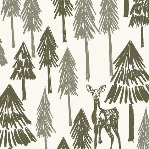 Hufton Studio - Fleur Crawford on Instagram: "Doe A Deer 🦌 from my Pine Hill collection 🌲🌲🌲 #Artlicensing #licensing #licensingartist #licensingart #patternlover #huftonstudio #surfacepatterns #surfacedesigner #printandpattern #textiledesign #kidsdesign #kidspattern #fabricdesign #productdesign #patterncollection #interiordesign #wallpaper #wallpaperdesign #brandplusbrand #surfacepatterndesigner #kidsroom #spoonflower" Pine Hill, Cute Home Screen Wallpaper, Cute Home Screens, Design Page, Printing Fabric, Little Christmas Trees, Textile Pattern Design, Rose Shop, Indie Sewing Patterns