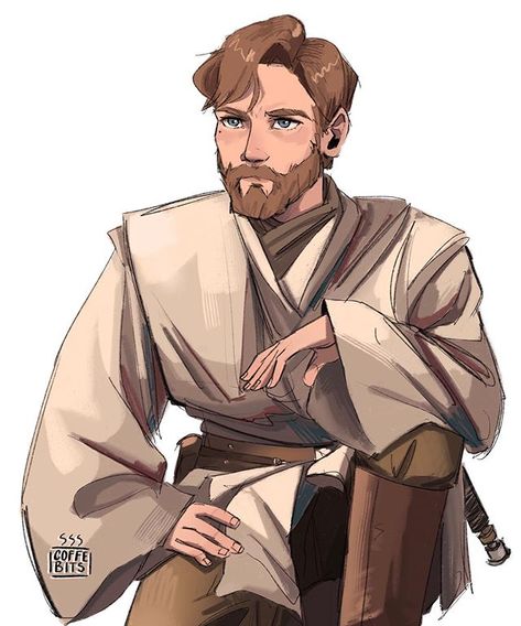 Obi-Wan art by s u s y  (@coffe.bits) on Instagram Kenobi Fanart, Obi Wan Kenobi Art, General Kenobi, Star Wars Obi Wan, Star Wars 2, Star Wars Comics, Jedi Master, Star Wars Fan Art, Star Wars Fandom