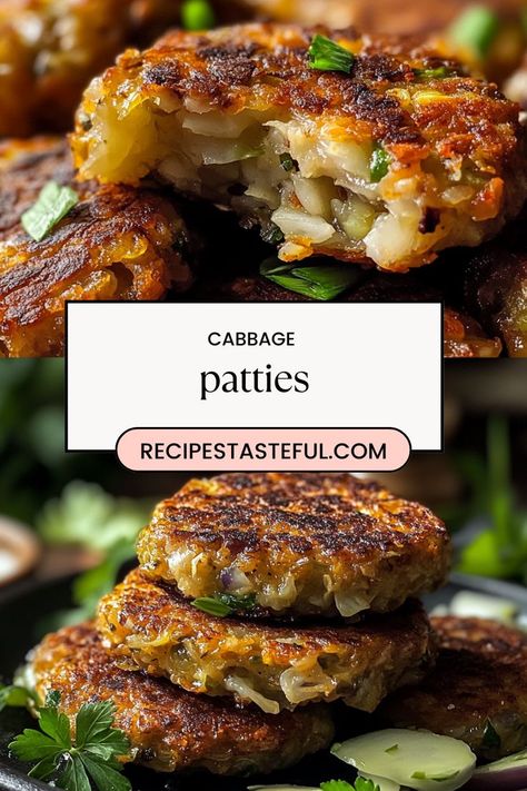 These crispy cabbage patties are a delightful meat-free alternative that’s bursting with flavor. Served with a creamy yogurt sauce, they make for a satisfying snack or a hearty meal. Cabbage Patties Recipe, Fried Cabbage Patties, Cabbage Croquettes, Cabbage Patties Fried, Cabbage Patties, Crispy Cabbage, Cucumber Yogurt, Creamy Yogurt, Patties Recipe