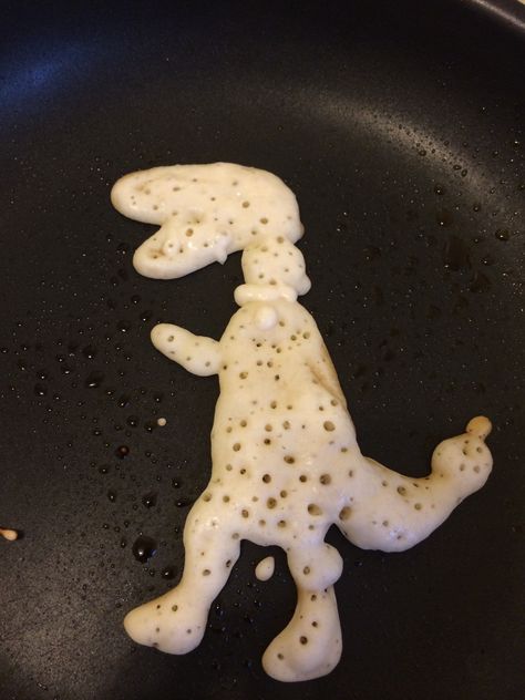 My attempt at making Dino pancakes Dino Pancakes, Pancakes, Dinosaur Stuffed Animal