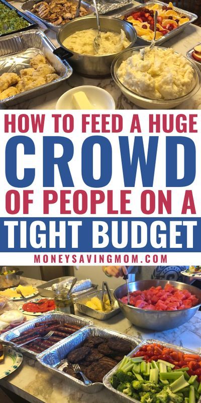 Easy meal plan for a large crowd of people -- Feeds 28!! If you are menu planning for a family vacation, picnic, or large family gathering, check out this list of easy recipes to pull off this big meal planning endeavor that works for a tight budget. Large Party Food, Cheap Party Food, Team Meal, Family Reunion Food, Meals For A Crowd, Big Family Meals, Large Group Meals, Meal Train Recipes, Large Family Meals