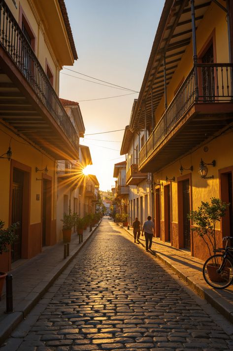 Golden hour magic on historic Calle Crisologo in Vigan, Philippines. ✨ Explore the Spanish colonial architecture and cobblestone streets of this UNESCO World Heritage Site. #Vigan #Philippines #Travel Calle Crisologo Vigan, Philippine Street, Vigan Philippines, 2025 Inspiration, Travel Philippines, Lamp Posts, Vigan, Antique Lamp, Southeast Asia Travel