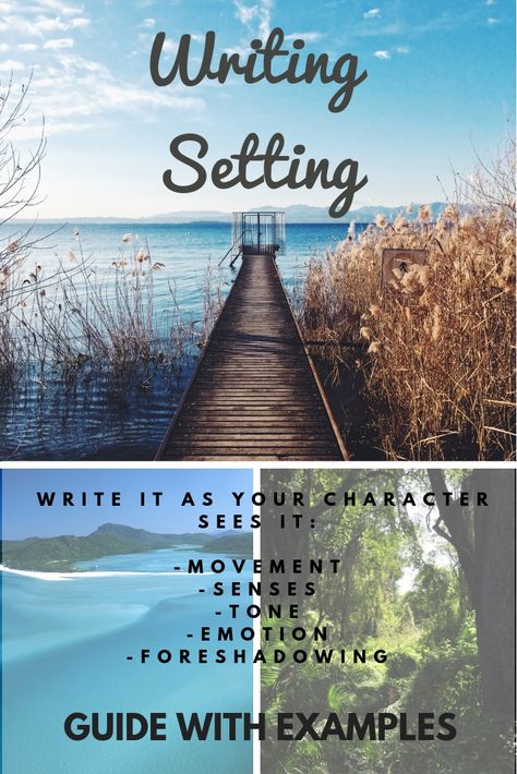 Writing Setting Tips, Scenery Description Writing, How To Describe Scenery In Writing, Setting Description Writing, Describing Scenery Writing, Writing Setting, Setting Writing, Writing Novel, Story Settings