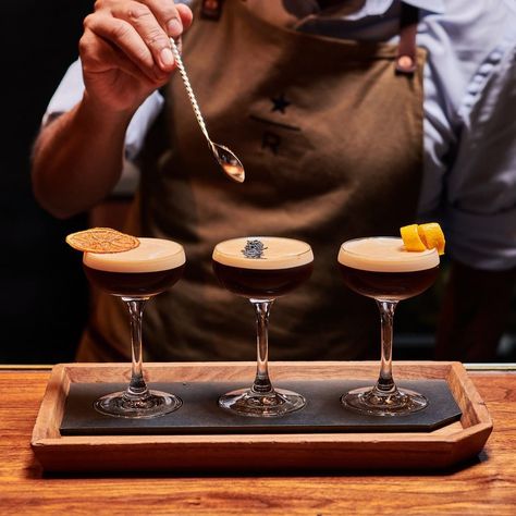 The Starbucks Reserve, NYC - Espresso Martini Flight is a fusion of our signature Espresso Martini and delicious global liqueurs Espresso Martini Flight, Cocktail Flight, Espresso Martinis, Espresso Martini Recipe, Starbucks Reserve, Coffee Origin, Italian Bakery, Premium Vodka, Espresso Bar