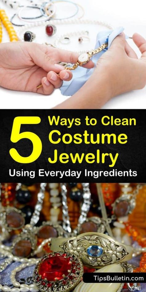 5 Easy Ways to Clean Costume Jewelry Clean Costume Jewelry, Homemade Jewelry Cleaner, Jewelry Cleaner Diy, Minimalist Organization, Jewelry Hacks, Grandmother Jewelry, How To Clean Silver, Clean Sterling Silver, Tarnish Remover