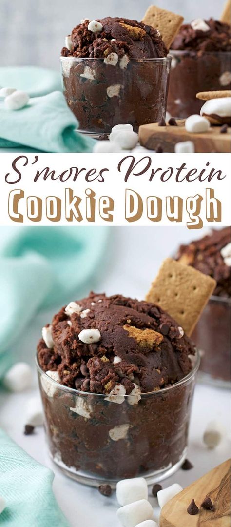 Snickers Protein Cookie Dough, Recipes Using Marshmallows, Packed Food, Summer Campfire, Protein Cookie Dough, Protein Cookie, Protein Desserts, Healthy Sweet Treats, Edible Cookie Dough