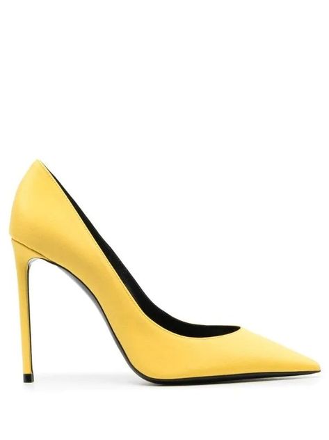 Farfetch Shoes, Chloe 2024, Yellow High Heels, Yellow Pumps, Pointed Pumps, Heart Shoes, Saint Laurent Shoes, Iconic Bags, Boots And Sneakers