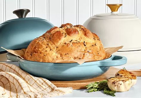 Garlic & Herb Dutch Oven Bread Recipe | ALDI US Dome Recipe, Dutch Oven Bread Recipe, Cooking Bucket List, Aldi Recipes, Oven Bread, Dutch Oven Bread, Tasty Bread Recipe, Herb Bread, Bread Oven