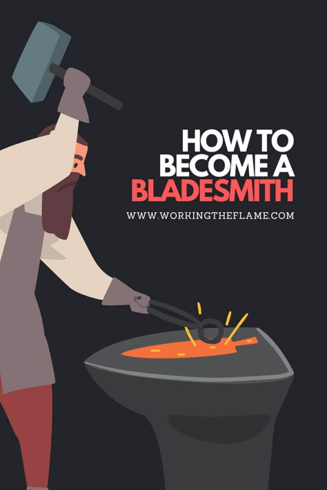 Considered a niche area of emphasis within the larger world of metalworking, bladesmithing can be a fulfilling career or hobby for those interested in metalworking and who want to create beautiful and useful products. Learn how to become a bladesmith on workingtheflame.com  #bladesmithing #bladesmith #blacksmith #blacksmithing #swords How To Build A Forge, Black Smith Tools, Beginner Blacksmith Projects, Metal Working Projects Diy, Blacksmith Projects That Sell, Build A Forge, Blacksmith Supplies, Homemade Forge, Diy Forge