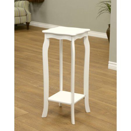 Home Craft Plant Stand, White - Walmart.com Portable Furniture, White End Tables, Corner Plant, Support Pour Plante, Telephone Table, Plant Table, White Plants, Plant Stand Indoor, Wooden Stand