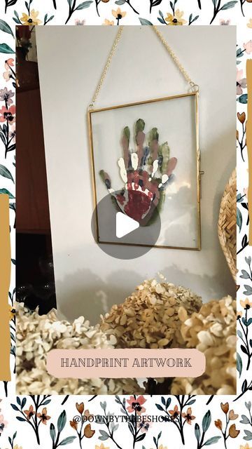 PAULINE BESHORE • Home on Instagram: "I try to make handprint art every year for grandparents and my husband. It’s incredible to watch the hands grow and remember that moment in time. I realized recently that I don’t have any handprint art for me. I saw this frame and knew exactly what to do with it. It’s my favorite piece of artwork now #handprintgift" Handprint Photo Frame, Hand Print Picture Frame, Grandparent Photo Gifts, Handprint Family Art, Family Handprint Art, Handprint Artwork, Family Hand Prints, Grandparent Photo, Bad Mother