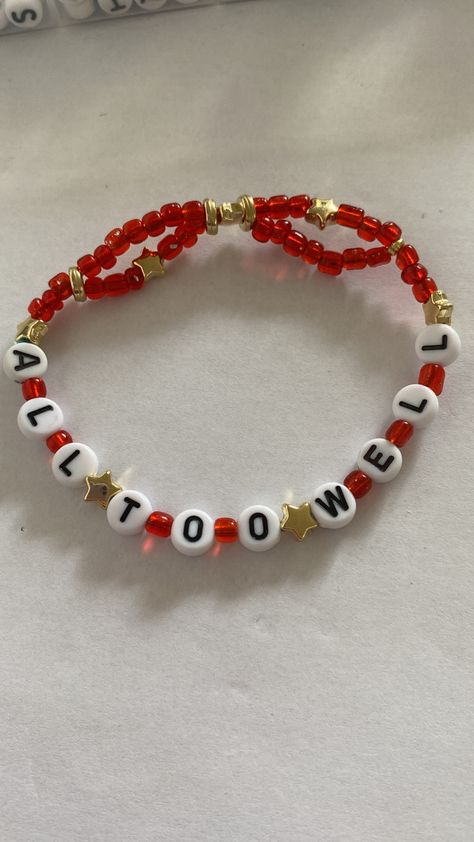 Eras Tour Red Bracelet, Red Eras Tour Bracelets, All Too Well Bracelet Taylor Swift, Funny Eras Tour Bracelet Ideas, All Too Well Friendship Bracelet, Eras Tour Bracelet Ideas Funny, Eras Tour Bracelets Ideas Funny, All Too Well Bracelet, Funny Eras Tour Bracelets