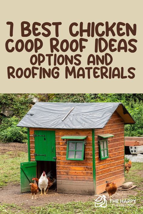 Chicken Coop Roofing Ideas, Roof For Chicken Coop, Chicken Run Roof Ideas, Coop Roof Ideas, Cheap Roofing Ideas, Chicken Coop Roof Ideas, Chicken Coop Roof, Cheap Roofing, Duck Coop