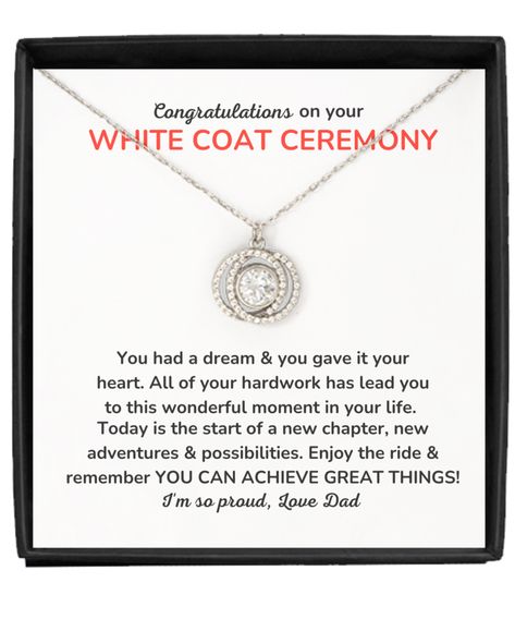 White Coat Ceremony Gift For Nurse, Medical Student Ceremony, Graduation Gift For Nurse, Residency, Medical School Graduation White Coat Ceremony Captions, White Coat Ceremony Gift, Medical School Quotes, Residency Medical, White Coat Ceremony, Daughter Graduation, Medical School Graduation, Graduation Gifts For Daughter, Gift For Nurse