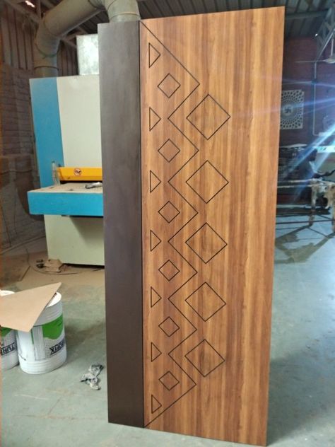 #inspiring #compositedoors #homedecor #moderndoors #windowinstallation #energyefficient #aluminiumdoor #mindsetquotes Groove Pattern On Door, Mica Doors Design, 2d Door Design, Mica Door, Door Portal, Space Home Decor, Door Design Photos, Front Door Design Wood, Beautiful Front Doors