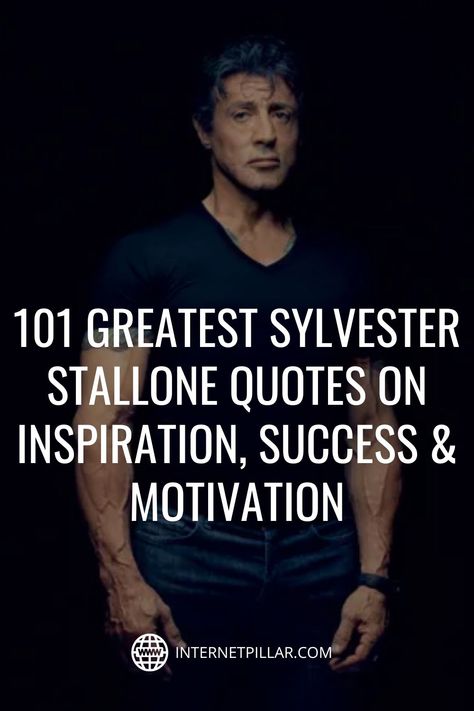 101 Greatest Sylvester Stallone Quotes on Inspiration, Success & Motivation - #quotes #bestquotes #dailyquotes #sayings #captions #famousquotes #deepquotes #powerfulquotes #lifequotes #inspiration #motivation #internetpillar Rocky Quotes Motivation, Filmmakers Quotes, Quotes On Inspiration, Sylvester Stallone Quotes, Rocky Quotes, Rocky Balboa Quotes, Romantic Dialogues, Small Quotes, People Fall In Love