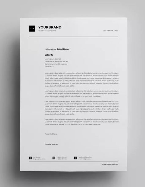 Interior Designer Letterhead Design, Minimalist Letterhead Design, A4 Design Paper, Letter Headed Paper Design, Company Paper Design, Letterhead Design Branding, Letterhead Design Creative, Company Letterhead Design, Letter Paper Design