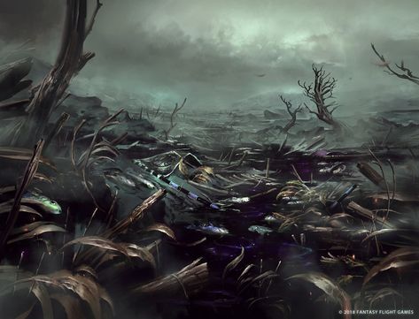 Flooded Battleground by Nele-Diel Legend Of The Five Rings, Winter Court, Roman Kings, Five Rings, Greek Pantheon, Germanic Tribes, Battle Ground, Robot Concept Art, King Arthur