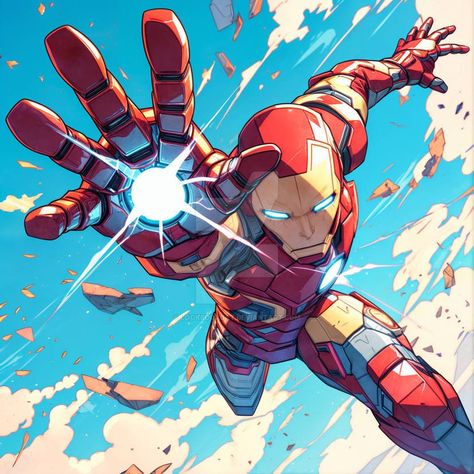 Marvel Anime Art, Iron Man Art Draw, How To Draw Iron Man, Iron Man Dibujo, Ironman Drawing, Iron Man Comic Art, Iron Man Comics, Iron Man Artwork, Iron Man Hand