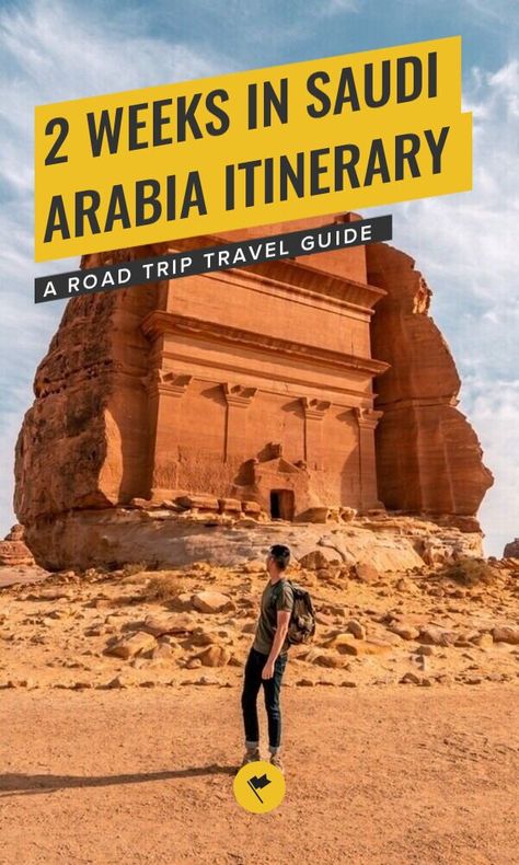 2 Weeks in Saudi Arabia Itinerary - A Road Trip Travel Guide - 2 Weeks in Saudi Arabia, a road trip itinerary taking you to Riyadh, Al Ula, Jeddah, Medina, Abha and so much more. #travel #destinations #saudiarabia #middleeast #asia Saudi Arabia Travel, Medina Saudi Arabia, Travel To Saudi Arabia, Road Trip Travel, Jeddah Saudi Arabia, Modern Skyscrapers, Trip Itinerary, Road Trip Itinerary, Booking Hotel