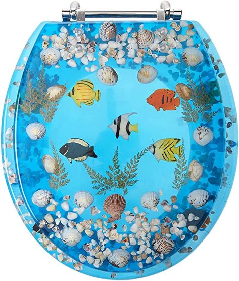 Frutiger Aero Bathroom Decor, Aquatic Bathroom, Ocean Bathroom Ideas, Fish Bathroom Decor, Diner Room, Ocean Bathroom Decor, Blue Toilet, Aqua Bathroom, Fish Bathroom