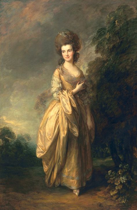 Gainsborough Paintings, 1700s Costume, Georgian Portraits, Jean Antoine Watteau, Georgian Fashion, Historical Gowns, 18th Century Portraits, Portrait Women, Thomas Gainsborough