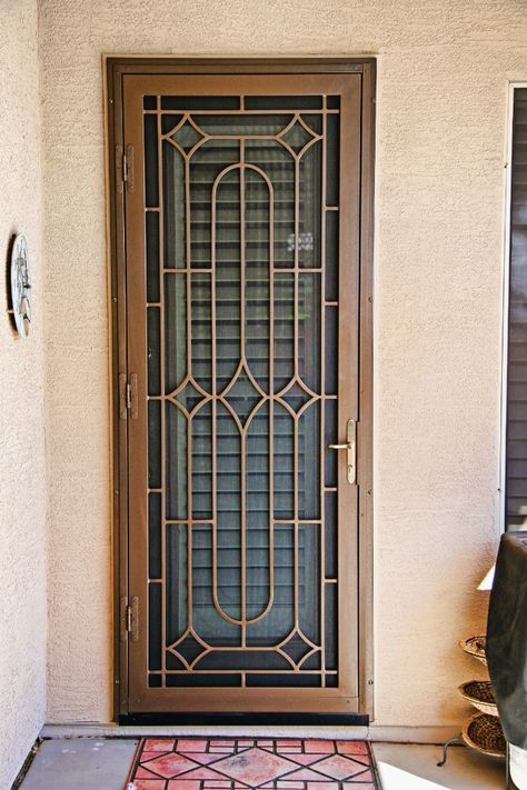 Trilogy Style Door Home Grill Design, Iron Window Grill, Pintu Interior, Modern Window Grill, Home Window Grill Design, Window Grill Design Modern, Door Grill, Grill Gate, Grill Gate Design