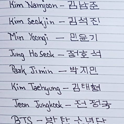 #bts Jimin Lettering Name, Make Your Korean Name, Bts Names In Korean, Your Korean Name, Your Name In Korean, Name In Korean, Bts Members Names, Jungkook Korean Name, Bts Name